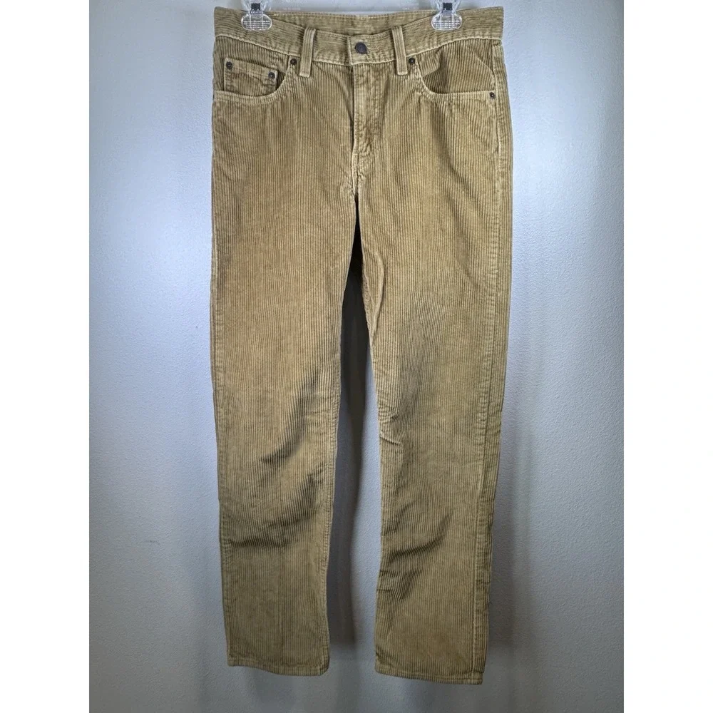 VTG Levi's Tan Corduroy Pants‎ 29x30 Mens Straight Leg Beige White Tab  USA